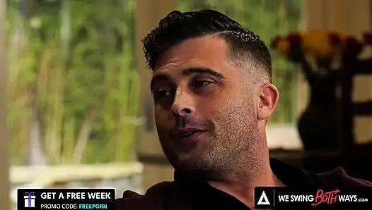 We swing both ways - sophia grace mengajak suaminya yang penasaran untuk seks threesome di kantor biseksual