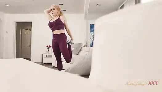 AuntJudysXXX - Your Hot MILF Step-stepmother Christie Stevens Catches You Watching Her Workout