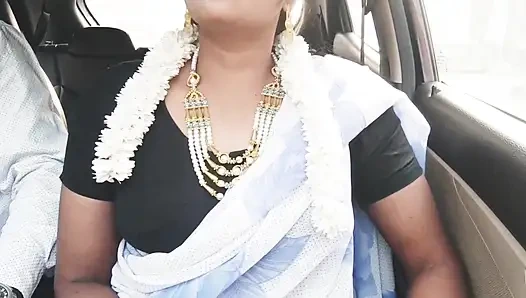Indian Bhabhi Car Sex. Telugu Bhabi Car Long Drive for Fucking with Stepson