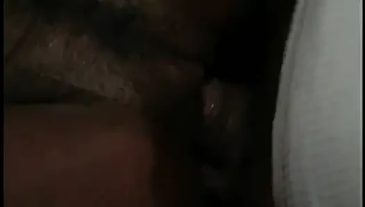 Natural breasted ebony teen gets her cunt fucked by black dick then facial