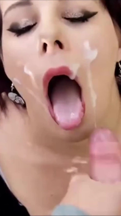 Amateur Cum in Mouth & Facial Compilation – Purple Hair Wife Blowjobs | Clip 1