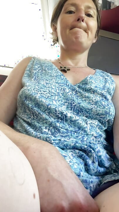 Stepmom Plays with Her Smelly Pussy at the Back of the Bus, Then Sniffs and Sucks Her Stinky Fingers!