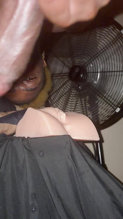 Young BBC fucking fleshlight and breeding . eventually cums