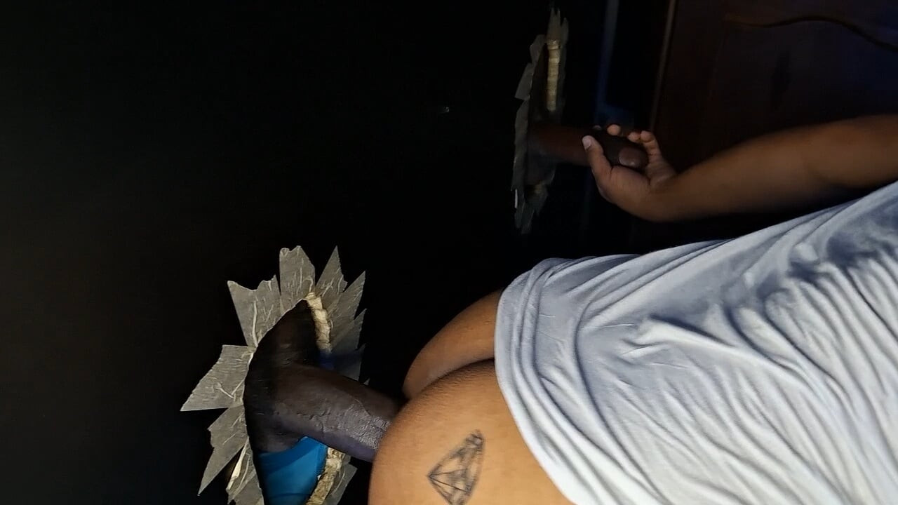 Giving ass to two brunette dicks