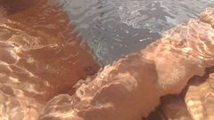 Hot Hot Hot masturbation in the hot tub