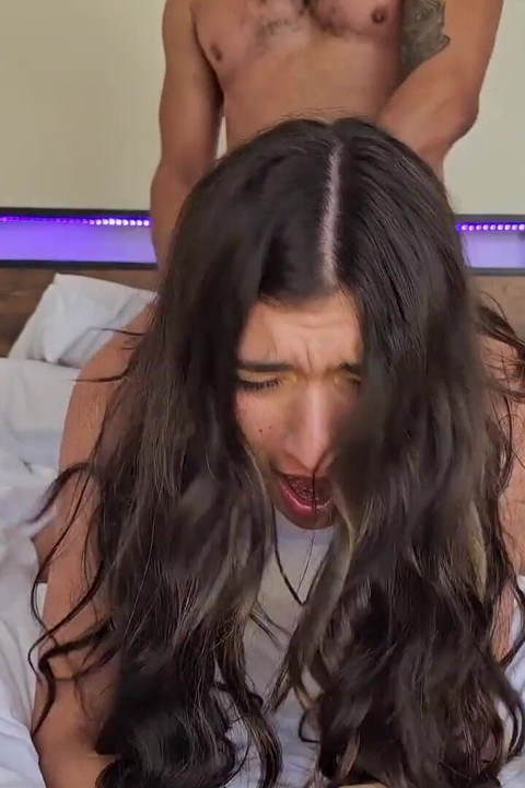 Sexy Brunette Aubry Babcock Cums Over & Over on Huge Cock