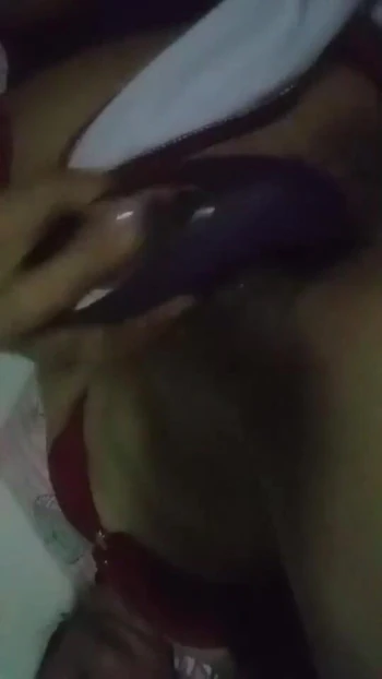 Captivating moment from "Frisky selfie with new toy"