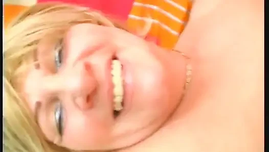 Horny blonde mature found a young cock to fuck