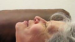 Grey haired granny blowjob
