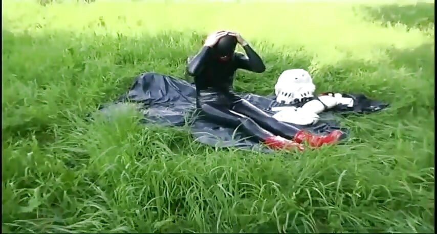 Presenting my latex photo shooting with my stuffed toys