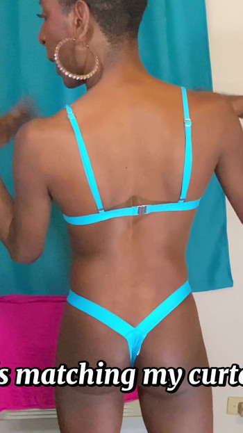Thrilling moment from "Merlin's Tries on Her New TuckItUpp Bikinki and Thongs"