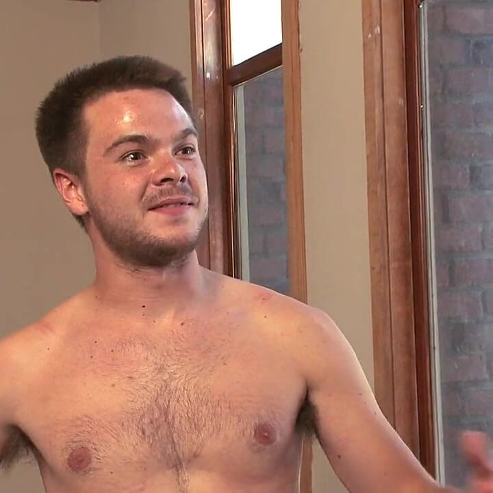 Straight Stud's Huge Uncut Cock Edged by Two Guys for the First Time