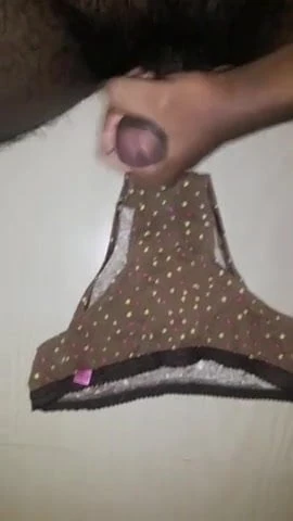 Cum on stepmom's panty