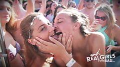 Настоящие девушки испортились, сексуальная обнаженная круизная вечеринка с выпивкой на лодке, HD