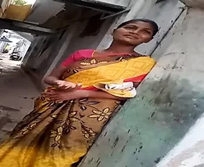 SATIN SILK SAREE DESI AUNTY