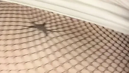 Pawg milf gets fucked doggy with fishnets