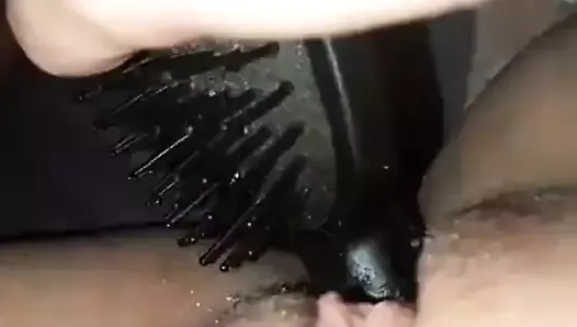 Hairbrush masturbation