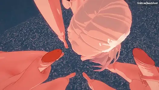 Marin Kitagawa, bir plaj sığınağında üç atıslı