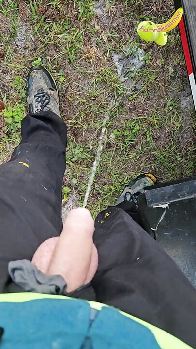 Pissing Compilation - Aaron Skeetman Peeing Everywhere and Playing with his Foreskin