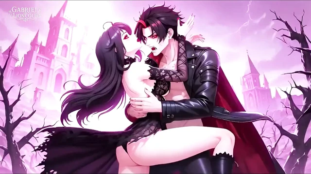 Goth Girl Bound by Vampire Lord - BDSM Monster Hentai 1