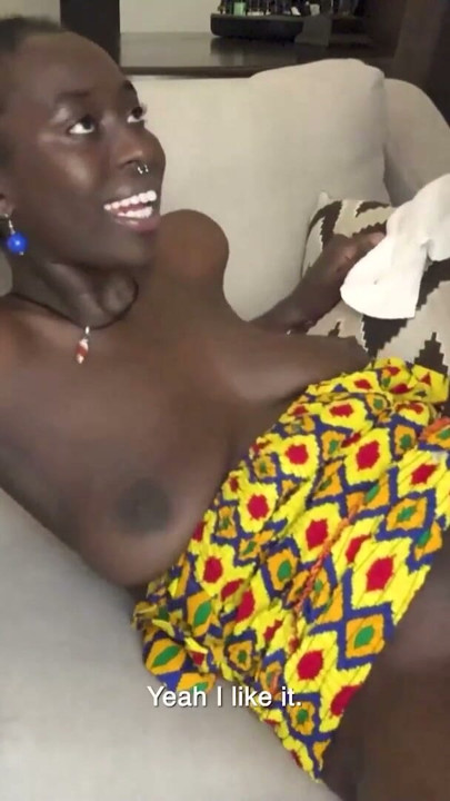 Dark Skin Black Babe Busted Open In Job Interview - African Casting | Clip 2