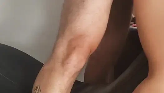 I fuck my sister-in-law and she almost discovers us.  Her vagina is full of squirting milk.