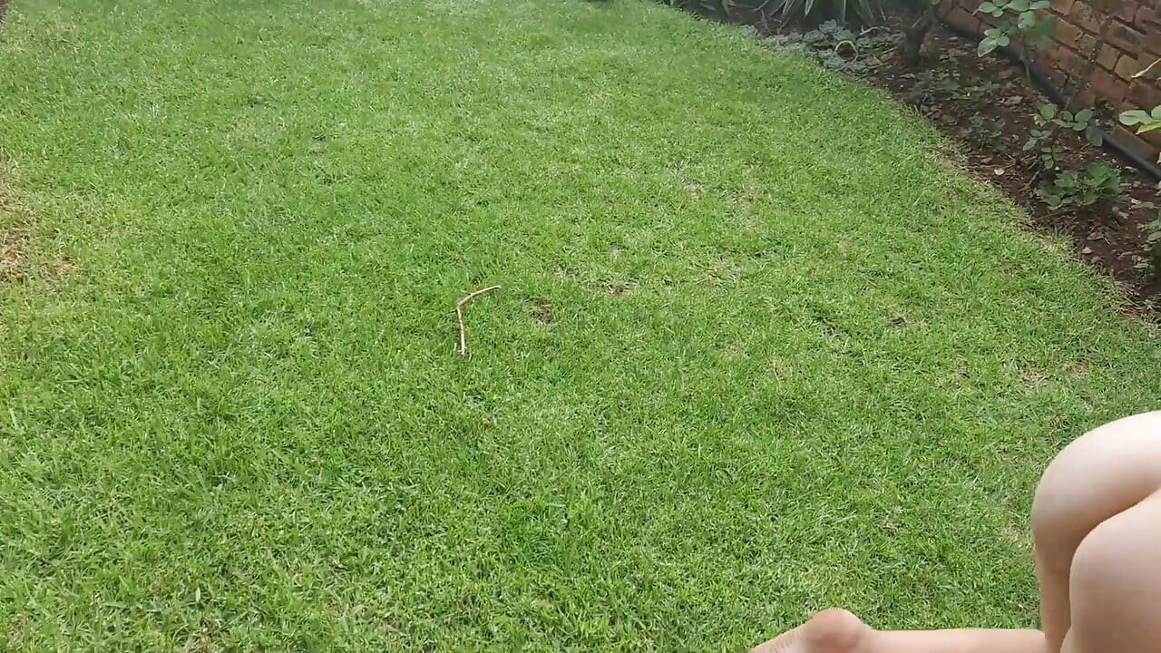 Humiliating myself by acting like a dog, doing tricks as well as peeing like one in the garden
