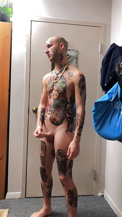 Tatted Twink Masturbation Solo