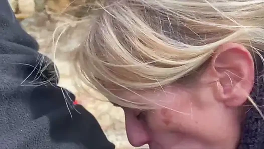 Dışarıda Yanlışlıkla Oral Seks - Ağzına Hızlı Boşalıyorum, Neredeyse Bizi Görüyorlar, Riskli Ev Yapımı Seks