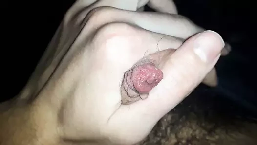 Totally horny... my tight foreskin drips precum