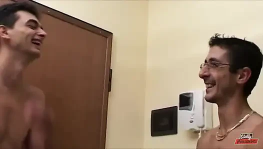Orgy with two brunette ladies