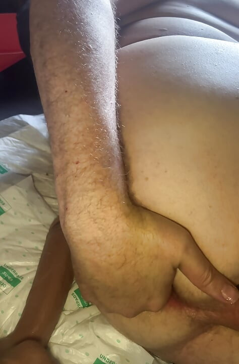 Grandpa puts on a side dildo and touches his cock at the same time