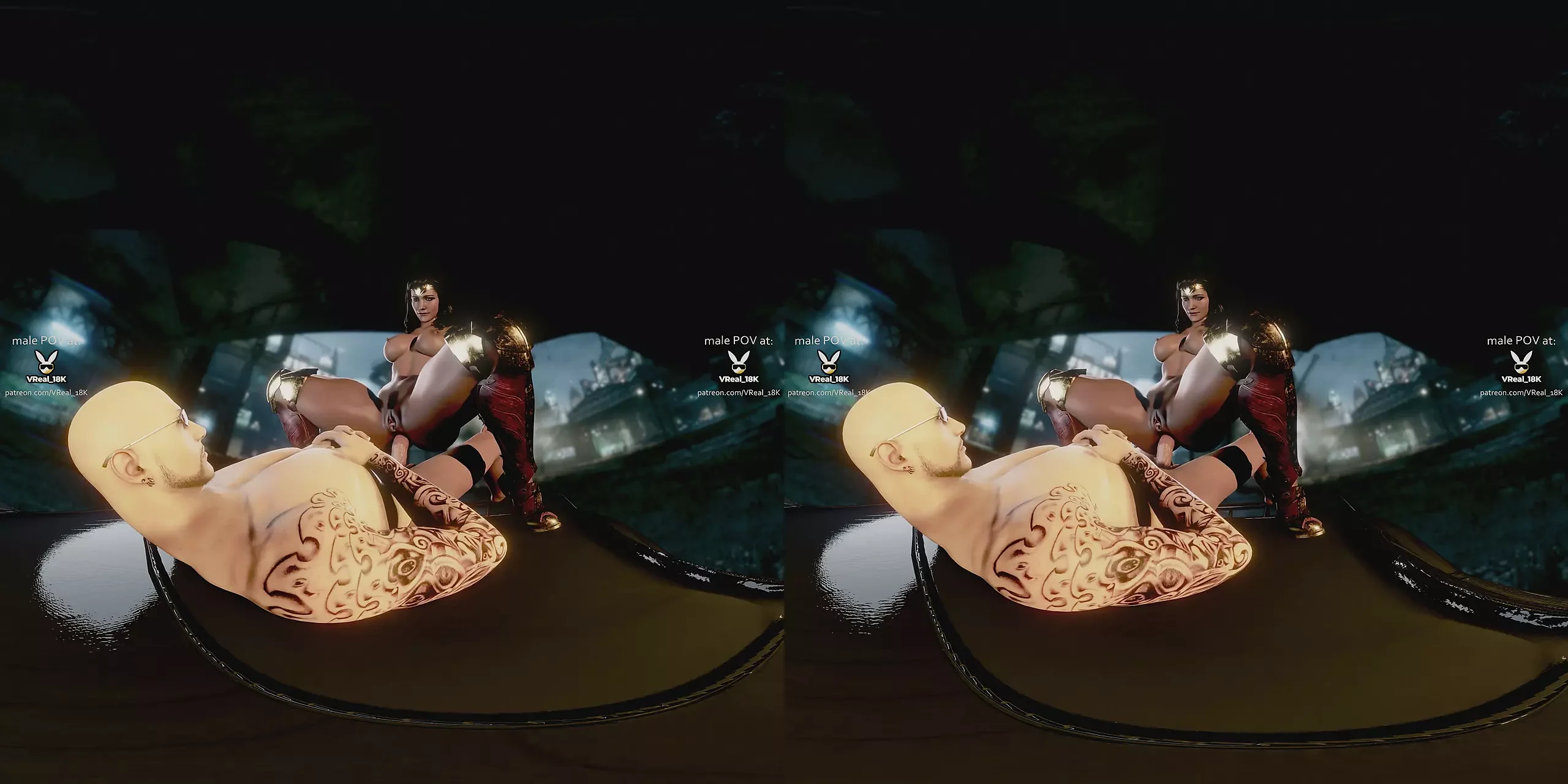 Amazon Ride - Wonder Woman wiggling her backdoor at your tip
