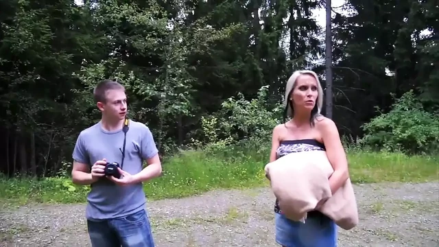 Fantastic Busty MILF Masturbates with Dildo and Gets Cumshot on Her Face by Two Big Cocks
