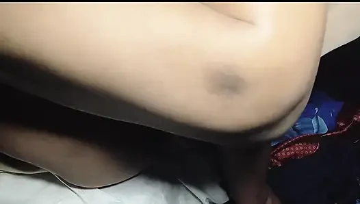 Me, My Sexy Pure Step Sister, in a Silk Saree, White, with a Thick Condom Stuck on, Her Small Vagina Is Tight