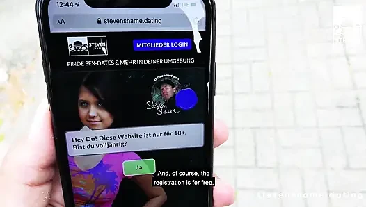 Mia Blow und Bodo genossen draußen in Berlin einen harten sex! StevenShame