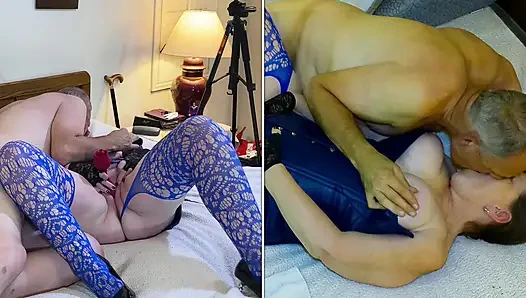 Granny Carmen's Blue Angel Stripper Suck, Lick & Fuck! 72323fap