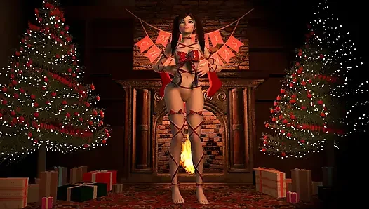 D.va hadiah natal - parodi porno overwatch
