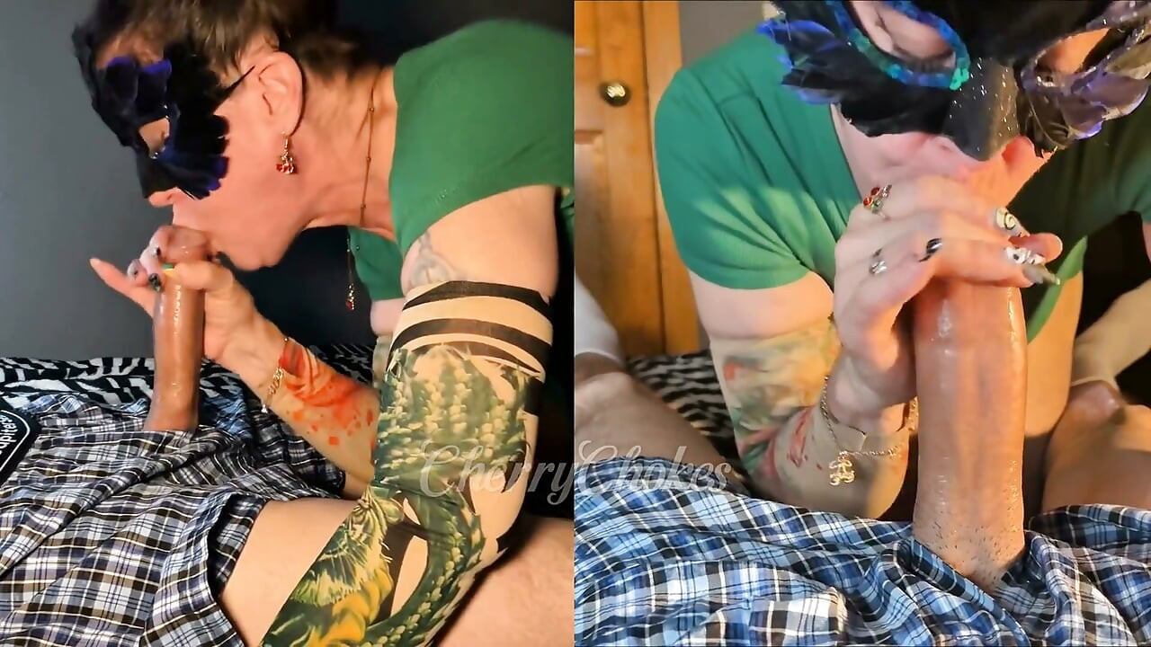Stepmom Is Using Stepson as Her Own Personal Porn Model to Make Her Deepthroat Videos.