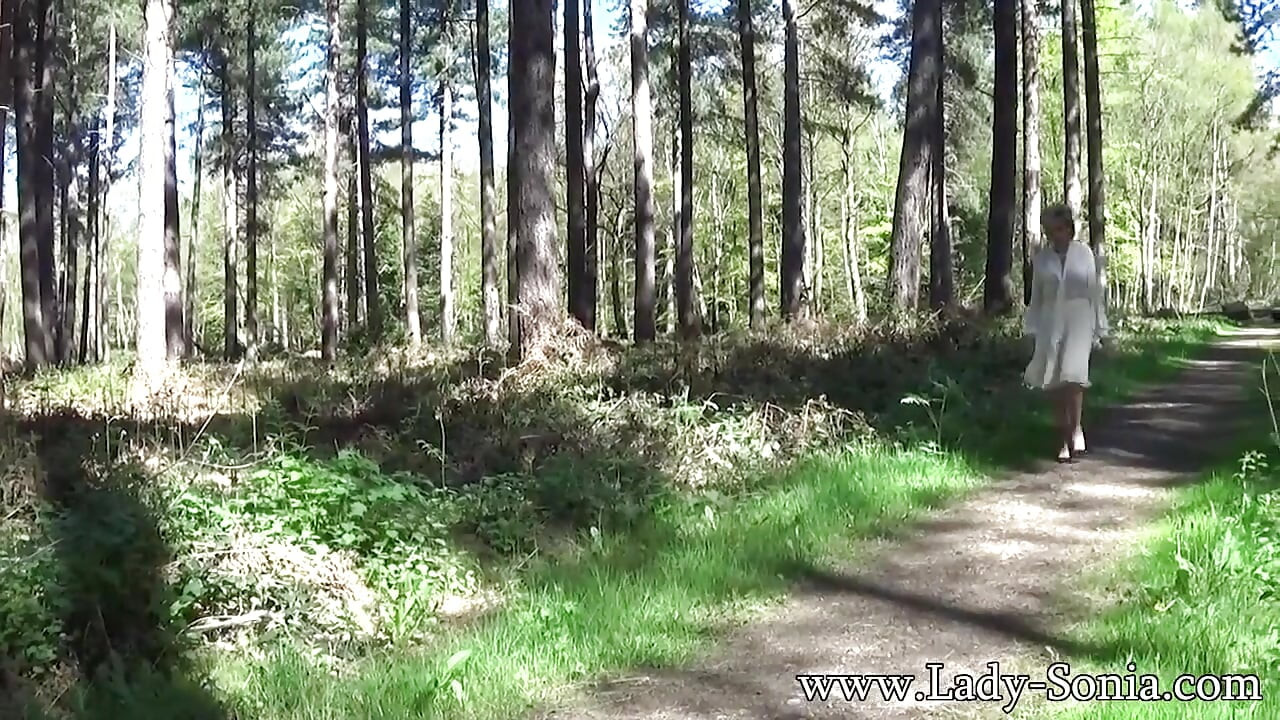 Lady Sonia Nylons and Heels in the Woods