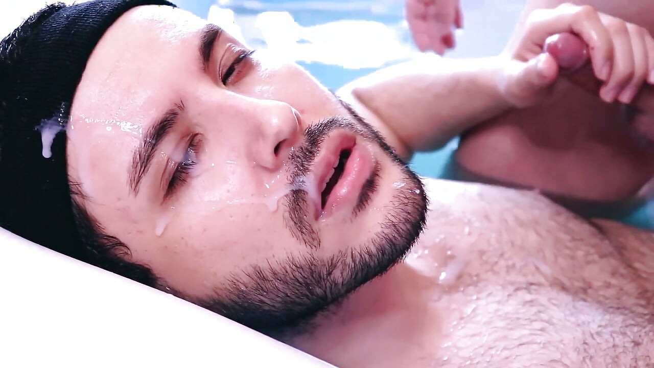 Bi Cowboy Fucks Step Brother Bareback in the Pool and Cum in Mouth