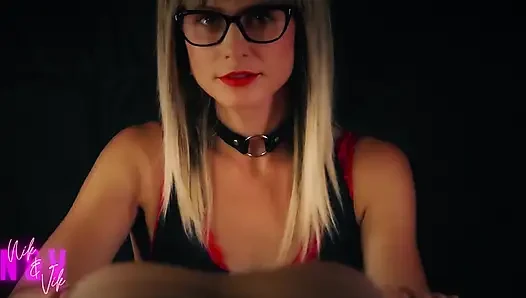 Hot Blonde with Glasses Made Her Boyfriend Cum