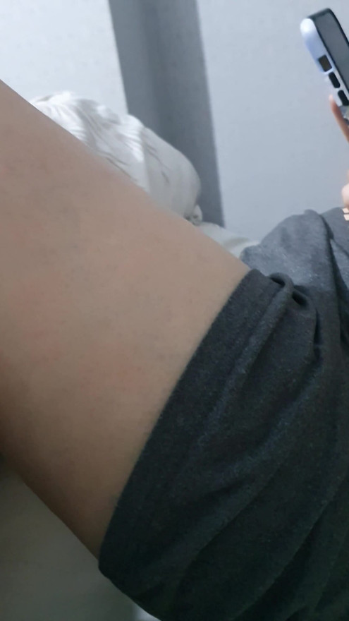 Step mom without panties under skirt in bed with step son with big erection | Clip 1