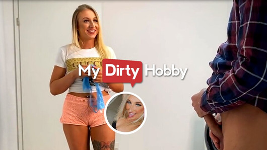 Taiga Laloca is verrast als ze haar stiefvader haar slipje ziet neuken, maar kan zijn grote lul niet weerstaan - mydirtyhobby