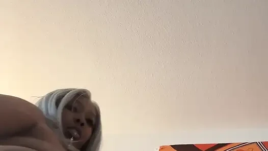 Solo Busty Ebony - Bouncing Big Tits Show