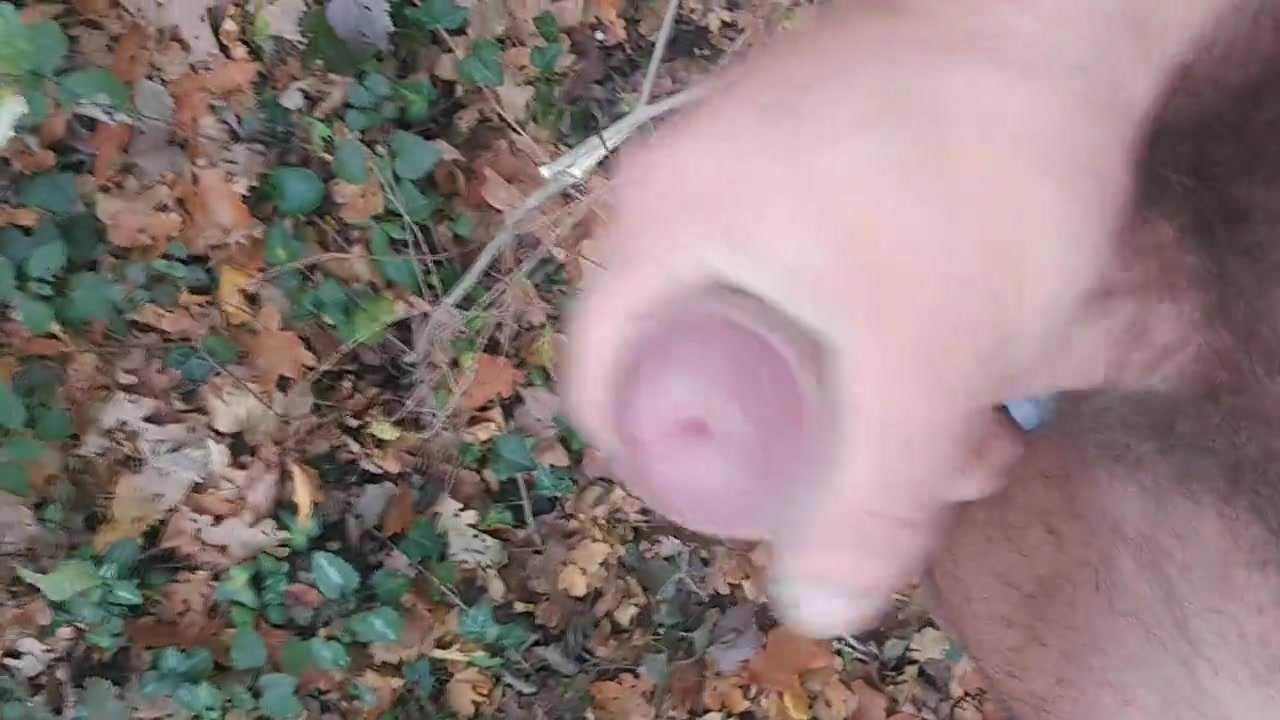Jerk and cum outside
