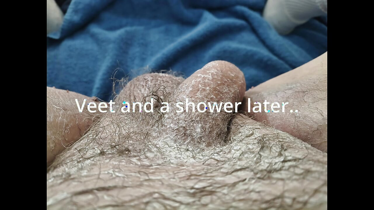 Veet Shower Wank, cum fountain slow mo
