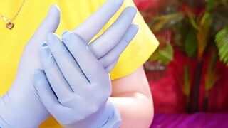 医療用ニトリル手袋(arya Grander)のAsmrビデオ
