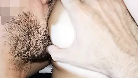Arab guy gently sucks and bites my big sagging tits until my puffy nipples
