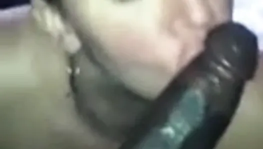 White Woman who loves sucking black cock